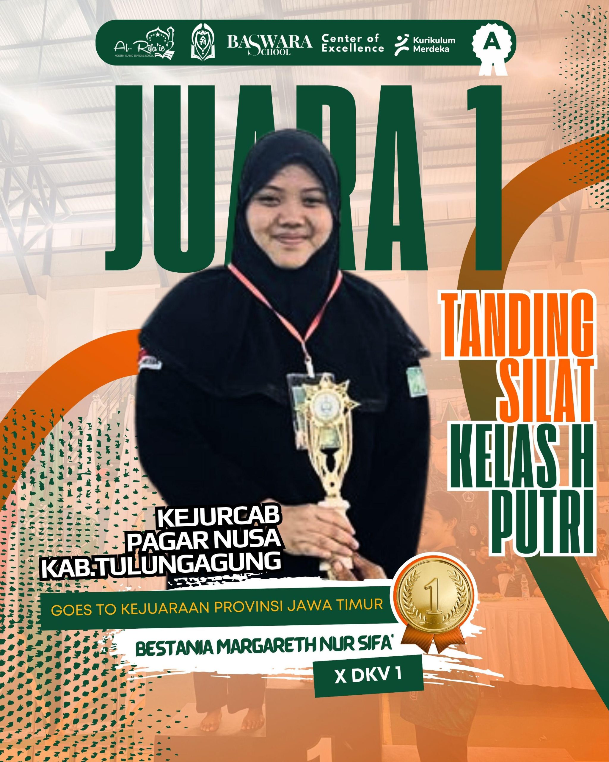 Sabet Emas! Bestania Margareth Nur Sifa Juarai Kelas H di Kejurcab Pagar Nusa Tulungagung, Siap Guncang Tingkat Provinsi!